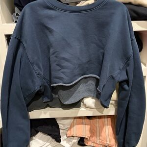 Aritzia Blue Cropped Sweater